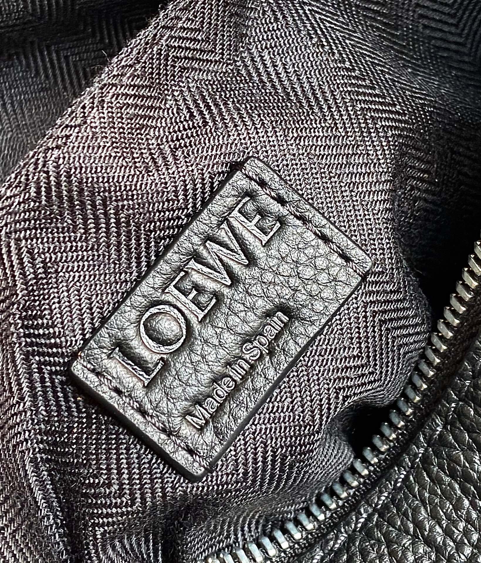 Loewe Military Backpack in Soft Grained Calfskin Black